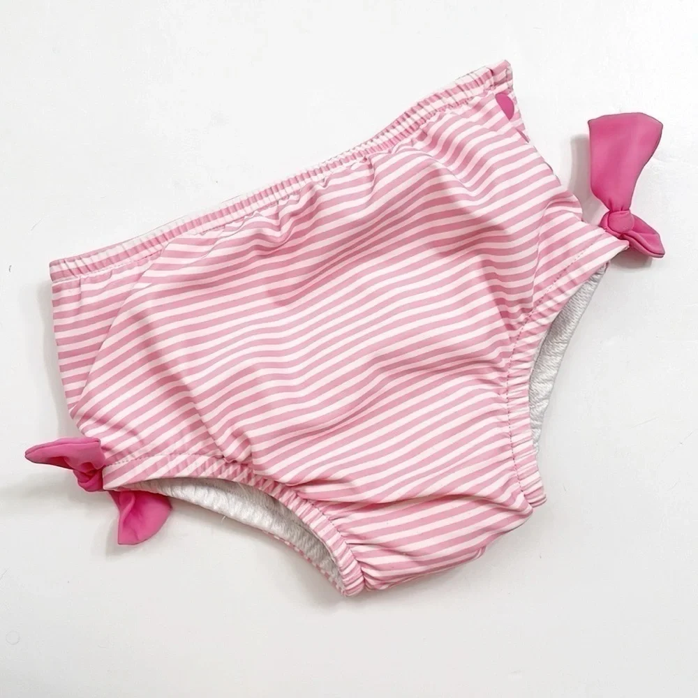 iPlay pink/white striped baby swim diaper